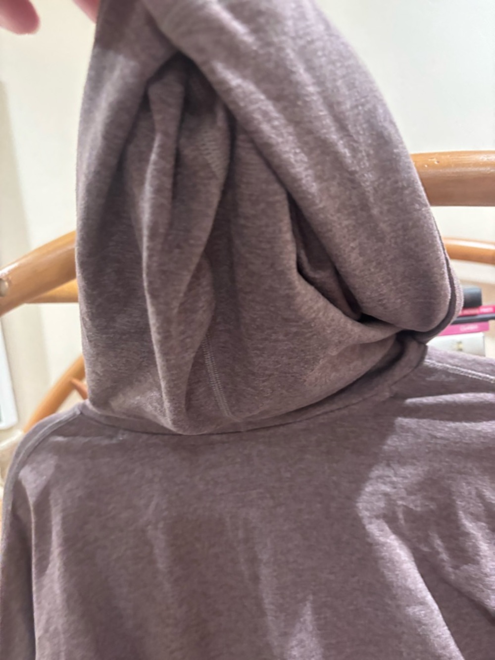 Vuori Women's Hooded Pullover Sweatshirt - Heather Mauve - Picture 5 of 5